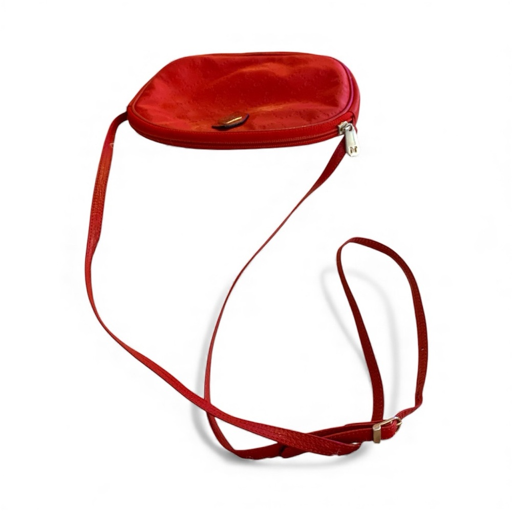 NINA RICCI Vintage Red Leather Crossbody - Picture 5 of 7